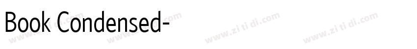 Book Condensed字体转换 Book Condensed字体转换